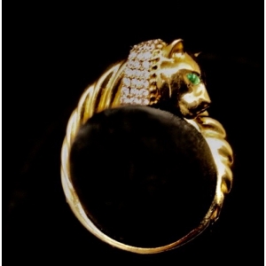 Nedra Lioness Yellow Gold Ring