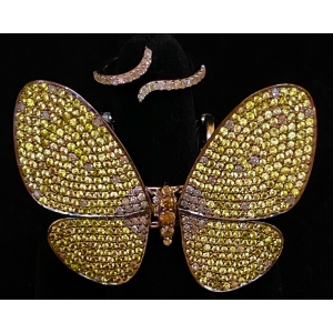 Flight of Fancy Mobile Yellow Sapphire Butterfly Ring